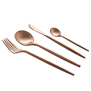 FAQUEIRO 24PC AÇO INOX KYOTO ROSE