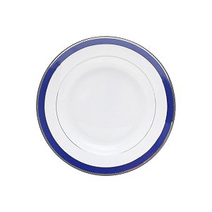 CJ 6 PC PRATOS FUNDOS PORCELANA BONE CHINA ALTO RELEVO 21cm