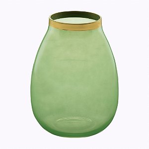 VASO VIDRO VERDE 17x23cm