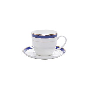 CJ 6 XÍCARAS CHÁ PORCELANA C/PIRES BONE CHINA 300ml