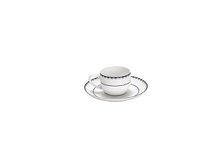 CJ 6 XÍCARAS CAFÉ PORCELANA C/PIRES BONE CHINA 85ml