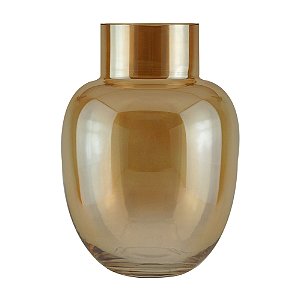 VASO VIDRO ÂMBAR 18x25cm