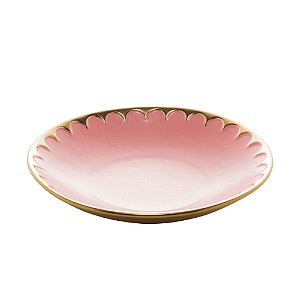 PRATO FUNDO PORCELANA EGG ROSA MATT 22x4cm