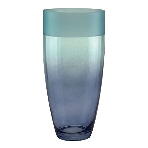 VASO VIDRO AZUL 14x29cm