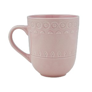 CANECA PORCELANA GRACE ROSE 370ml