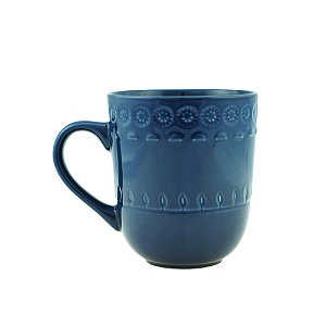 CANECA PORCELANA GRACE AZUL 370ml