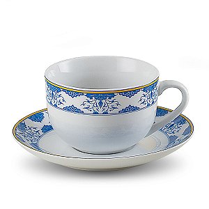 CJ 6 XÍCARAS PORCELANA CHÁ PIRES SUPER WHITE AMALFI 220ml