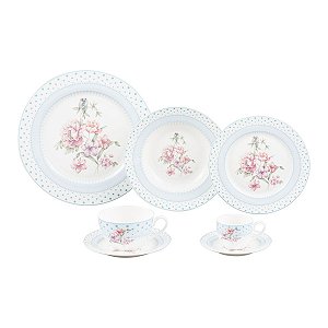 AP DE JANTAR 42 PEÇAS DE PORCELANA BLUE FLOWERS