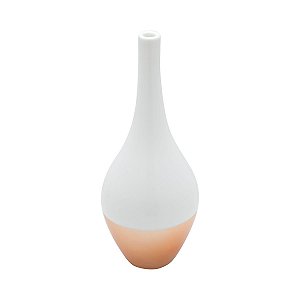 VASO VIDRO WHITE/ROSÉ GOLD 5x31cm