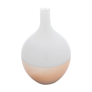 VASO VIDRO WHITE/ROSÉ GOLD 6x21cm