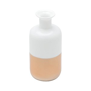 VASO VIDRO WHITE/ROSÉ GOLD 6x11cm