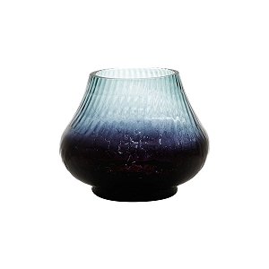 VASO DE VIDRO AZUL 14x12cm