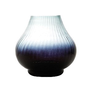 VASO DE VIDRO AZUL 17x16cm