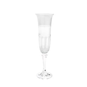 CJ 6 TAÇAS DE CRISTAL ECOLÓGICO LAPIDADO P/CHAMPAGNE KLEOPATRA/BRANTA TRANSPARENTE 175ml