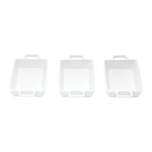 CJ 3 PETISQUEIRAS DE PORCELANA 15,5x8x2,5cm