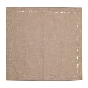 CJ 2 GUARDANAPOS PONTO AJOUR ALGODÃO LUXO TAUPE 40x40cm