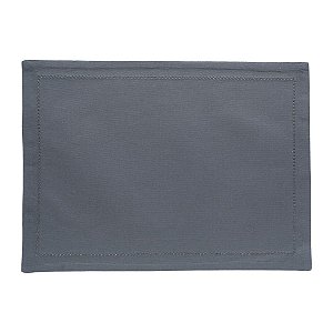 JOGO AMERICANO 2PC PONTO AJOUR ALGODÃO CINZA ESCURO 45x33cm