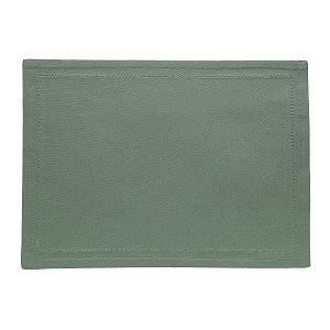 JOGO AMERICANO 2PC PONTO AJOUR ALGODÃO VERDE ESCURO 45x33cm