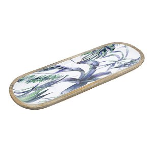 TRAVESSA DE MADEIRA FLOWER 51X17,5X2,5cm