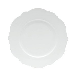 CJ 6 PRATOS P/SOBREMESA DE PORCELANA BRANCO 21cm