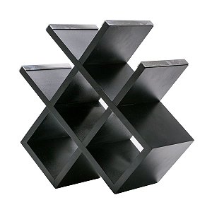 ADEGA DE MADEIRA  PARA 6 GARRAFAS BLACK 30X30X13cm