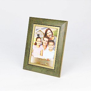 PORTA-RETRATO DE MADEIRA FRISO VERDE 10x15cm