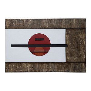 PAINEL ABSTRATO DE MADEIRA GEOMETRIC 120X80X4cm