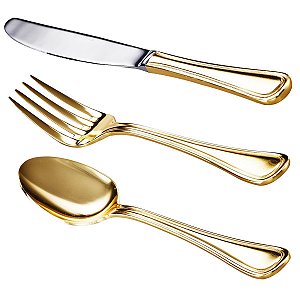 FAQUEIRO 101PC PVD DOURADO AVALON S/ESTOJO