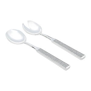 CJ 2 PCS TALHERES DE ZAMAC P/SALADA 27,5cm