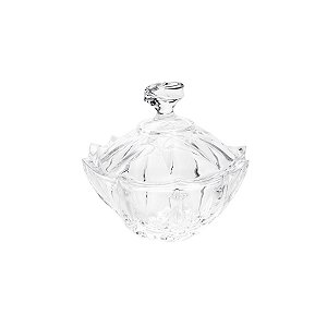 POTICHE DECORATIVO DE CRISTAL C/TAMPA SKY 12,5x12cm
