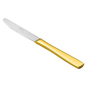 (DZ) FACA DE MESA PVD DOURADO PISA