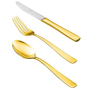 FAQUEIRO 130PC PVD DOURADO PISA S/ESTOJO