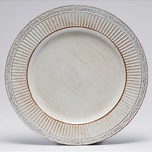 JOGO 6 SUPLAT EM PLÁSTICO 33 CM DIAMETRO BRANCO