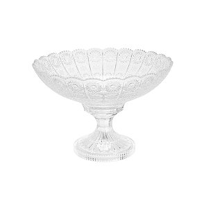 FRUTEIRA DE CRISTAL C/PÉ STARRY 30X20CM