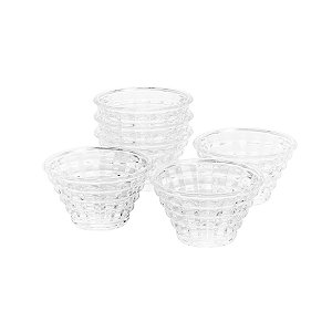 CJ 6 BOWLS DE CRISTAL DIAMOND 12,5X7,5CM