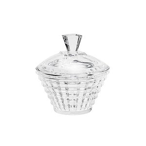 BOMBONIERE DE CRISTAL C/TAMPA DIAMOND 12,5X13,5CM
