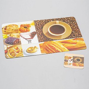 CJ. DE JG. AMERICANO C/ PORTA COPO P/ 4 PESSOAS CAFÉ