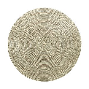 LUGAR AMERICANO DE POLIÉSTER VERDE E DOURADO 38cm