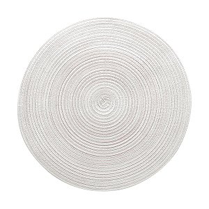 LUGAR AMERICANO DE POLIÉSTER ROSA E BRANCO 38cm