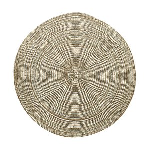 LUGAR AMERICANO DE POLIÉSTER MARROM E BRANCO 38cm