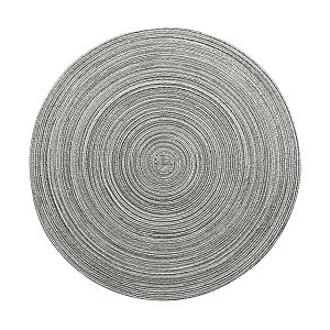LUGAR AMERICANO DE POLIÉSTER PRETO/CINZA 38cm