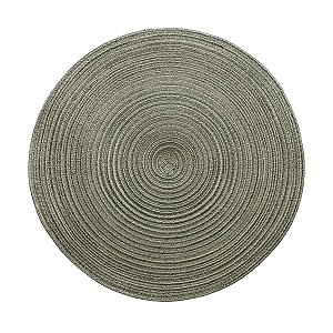LUGAR AMERICANO DE POLIÉSTER PRETO E VERDE 38cm
