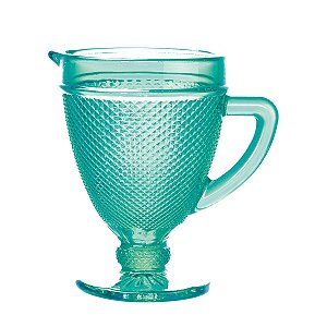 JARRA DE VIDRO SODO-CÁLCICO BICO DE JACA TURQUESA 1L