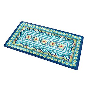 BANDEJA DE MELAMINA RETANGULAR MANDALA 45,5X24X2cm