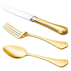 FAQUEIRO 130PC PVD DOURADO ZURICH S/ESTOJO