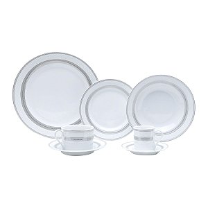 JG. JANTAR DE PORCELANA SILVER SKY 42 PÇS MAIL BOX