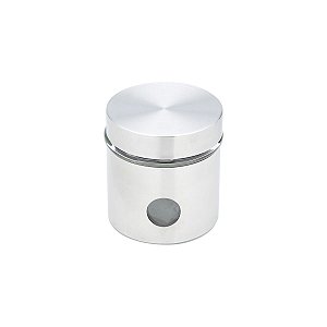 PORTA MANTIMENTO DE AÇO INOX E VIDRO 11,5X12,5CM