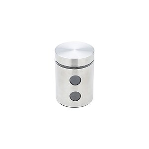 PORTA MANTIMENTO DE AÇO INOX E VIDRO 11,5X17CM