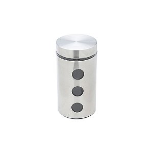 PORTA MANTIMENTO DE AÇO INOX E VIDRO 11,5X21,5CM