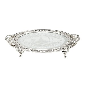 BANDEJA JUDAICA P/PÃO OVAL 48X26,5X8,2CM